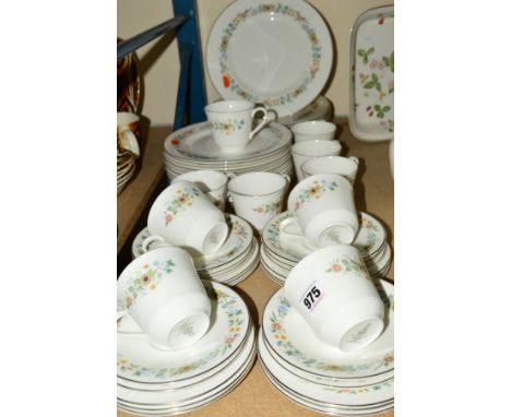 A ROYAL DOULTON PASTORALE PATTERN PART DINNER SERVICE, ten cups, ten saucers, twelve tea plates, twelve dessert plates, ten d