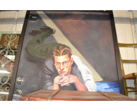 Paul Binnie, large oil on canvas portrait study entitled "Simon and His Faith" the reverse bearing label for The Royal Scotti