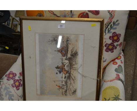Four coloured hunting prints 