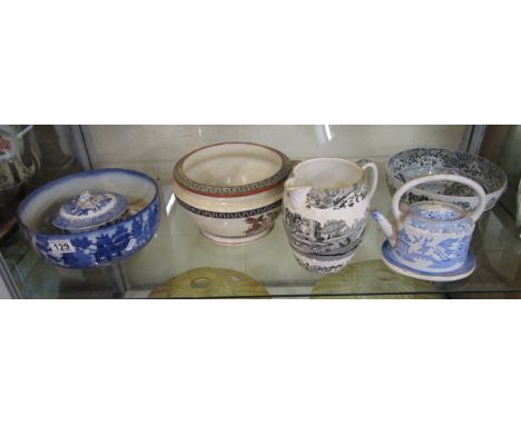 Shelf of china to include Copeland Spode