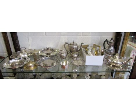 Shelf of silver plate