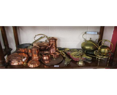 Shelf of brass & copper