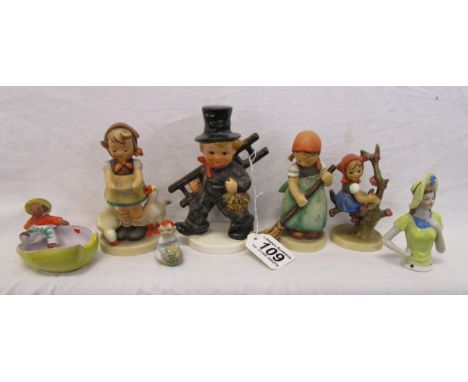 4 Goebel figurines etc