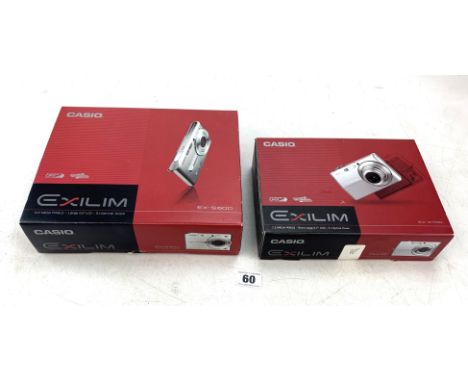 2 Casio digital cameras - EX-Z700 zoom and EX-S600 card, both boxed