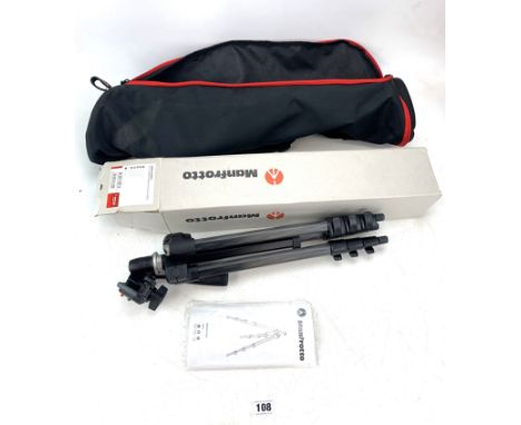 Manfrotto tripod, boxed with case and instructions