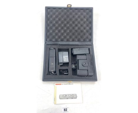 Cased set of Minox miniature camera, flash and accessories