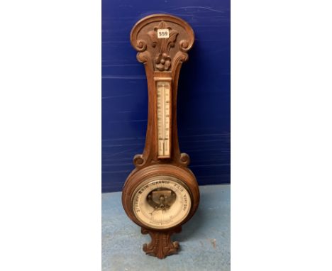 Carved barometer, 34.5"h