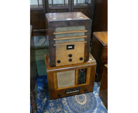 Murphy A24 radio receiver and a Bush PB53 vintage radio