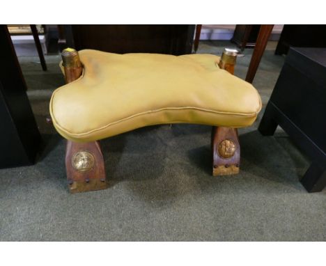 Vintage camel saddle stool