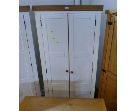 Modern white fronted wardrobe