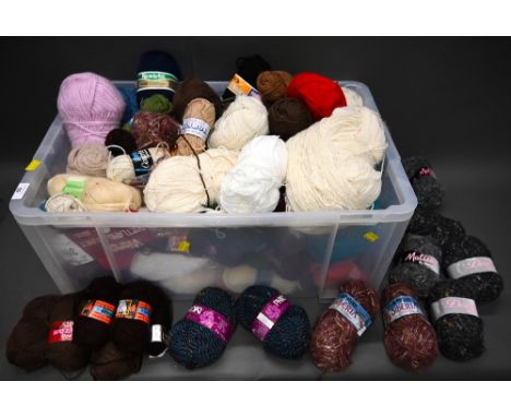 Large tub of assorted wool, various style and colours including Donna and Matisse by Wendy.