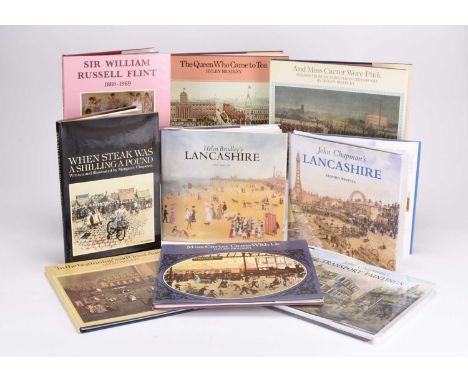 Art Books, some signed, relating to artists Helen Bradley (1900-1979), William Russell Flint (1880-1969), Margaret Chapman (1