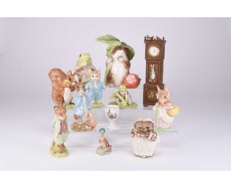 BEATRIX POTTER - A collection of figures comprising several large limited editions: Beswick 'Mrs Rabbit', 209/1947; 'Foxy Whi