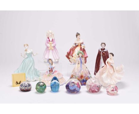 A group of five Royal Doulton figures, comprising 'Easter Day' HN2039; 'Daydreams' HN1731; 'The Polka' HN2156; Southern Belle