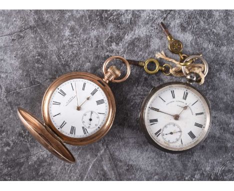 A Waltham gold plated full hunter pocket watchDate: Circa 1900Movement: Bridge plate, numbered 9737902, stem wind and setDial