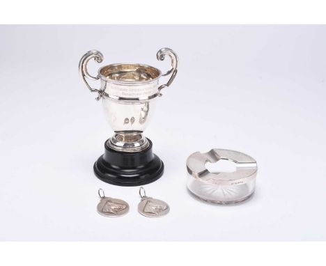 Two silver equestrian medallions, Mappin &amp; Webb, Birmingham 1936 &amp; 1937, presented by the 'National Horse Association