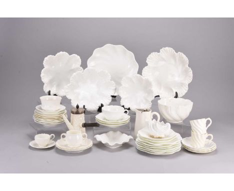 A group of Coalport tablewares, comprising a part coffee service the Indian Tree pattern, including coffee pot and cover (lac