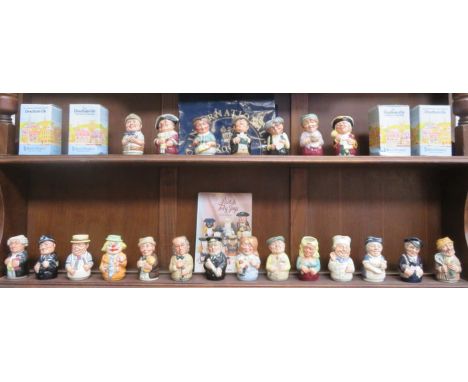 COLLECTION OF TWENTY-FIVE MAINLY UNBOXED ROYAL DOULTON 'THE DOULTONVILLE COLLECTION' CERAMIC TOBY JUGS, ALSO COLLECTORS CLUB 