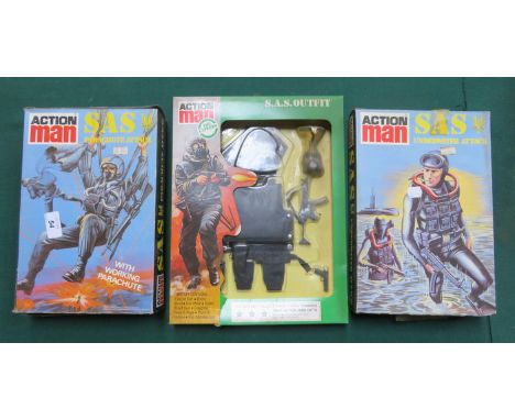 THREE BOXED ACTION MAN OUTFITS INCLUDING S.A.S