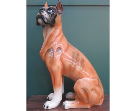 LARGE GLAZED CERAMIC DIG, APPROXIMATELY 66cm HIGH 