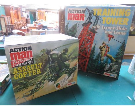 BOXED ACTION MAN ASSAULT COPTER & TRAINING TOWER