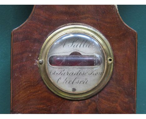 INLAID MAHOGANY ANTIQUE WHEEL BAROMETER 