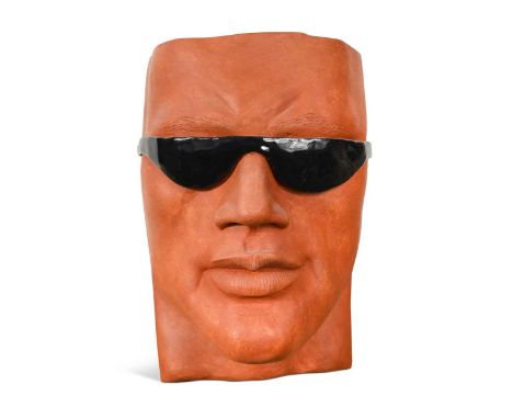 Keith King, a contemporary terracotta wall planter, modelled as Duke Nukem, incised 'K. KING' to the reverse28cm highProvenan