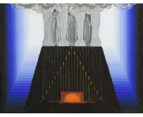 § Romain de Tirtoff Erté (French-Russian 1892-1990) Les Idoles, Folies Bergere, 1924signed 'Erte' (lower right)gouache and me