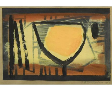 § Wilhelmina Barns-Graham CBE (British 1912-2004) Yellow Island IIsigned and dated 'W. BarnsGraham 1958' (lower right)gouache