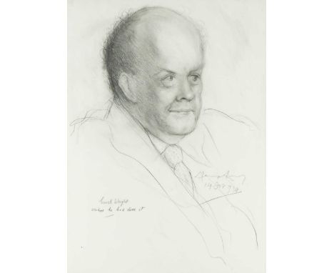 § Mervyn Levy (Welsh 1915-1996) Portrait of Carel Weightsigned and dated 'Mervyn Levy / 14 July 1994' (centre right); inscrib