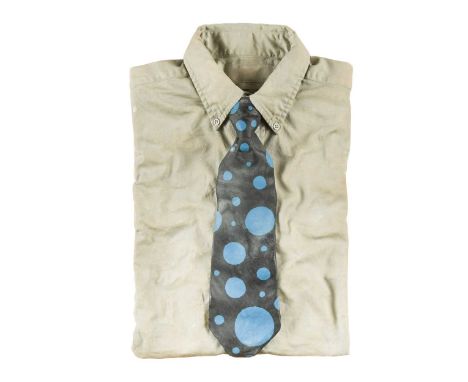 David Langley (American, Contemporary), Tie and Shirt, painted and moulded textiles, mounted to plastic backing, signed to th