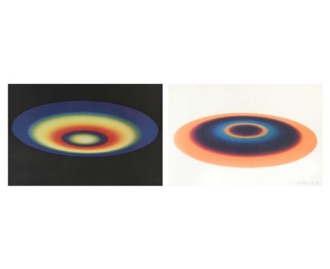 § Peter Sedgley (British 1930-) A pair of untitled screenprints,signed 'Peter Sedgley' (lower right);signed and dated 'Peter 