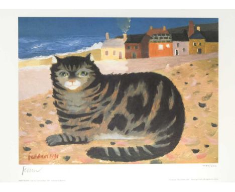 § Mary Fedden OBE, RA, RWA (British 1915-2012) Cat on a Cornish Beach, 1991signed 'Fedden' (lower left); numbered 480/500offs