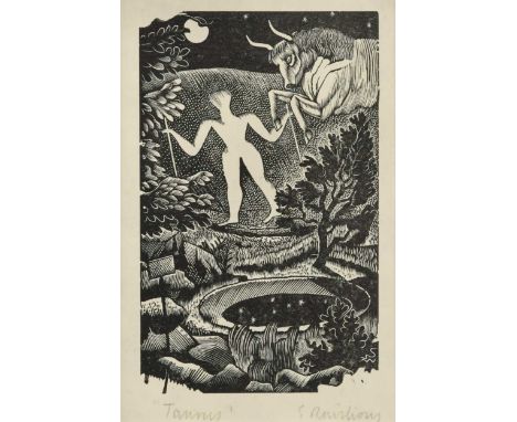 Taurus, 1929, May from an Almanac for the (then Lanston) Monotype Corporationsigned 'E. Ravilious' (lower right)wood engravin