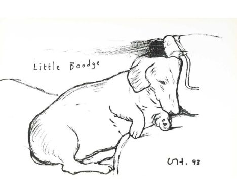 § David Hockney OM, CH, RA (British 1937-) Little Boodge, 1993offset lithographic poster printed on gloss paper and published