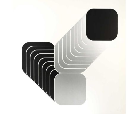 § A folio of op art prints, to include: Kaspar Thomas Lenk (German 1933-2014), Untitled, signed and dated 'Lenk 69' (lower ri