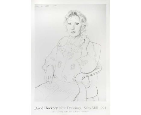 § David Hockney OM, CH, RA (British 1937-) Celia Birtwelloffset lithographic exhibition poster printed on gloss paper and pub