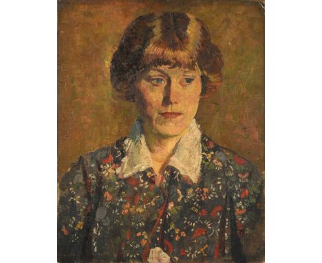 § Attributed to John Flanagan (Irish 1895-1976) Portrait of Ruth Doggettoil on canvas, unframed50.5 x 40cm;together with Jane