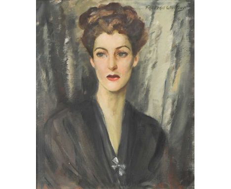 § Frederic Whiting RP, RSW, RI (British 1874-1962) Portrait of a womansigned 'Frederic Whiting' (upper right)oil on canvas59.