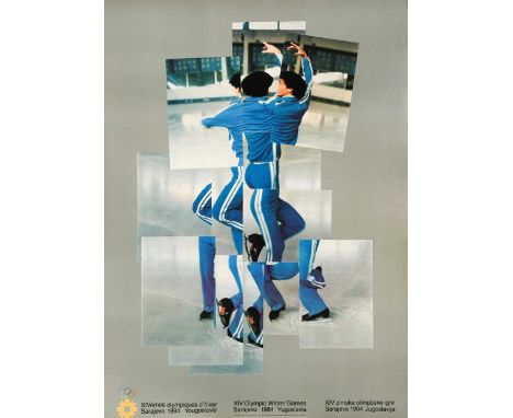 § David Hockney OM, CH, RA (British 1937-) Skater (XIV Olympic Winter Games, Sarajevo, 1984) offset lithograph, unframed 84.5