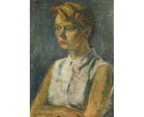 § Emmanuel Levy (British 1900-1986) Portrait of womansigned 'E.LEVY' (upper left)oil on paper laid to board72 x 51.5cm  Prove