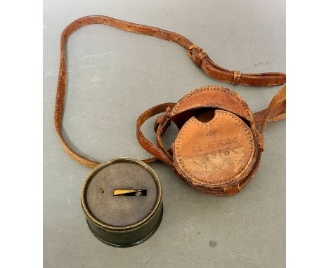 A WWI pocket sextant Troughton &amp; Simms, leather case. 