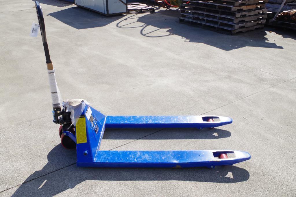 Blue Pallet Jack, 48"L x 6"W Forks, 3800 lb. Capacity, M/N 12U124