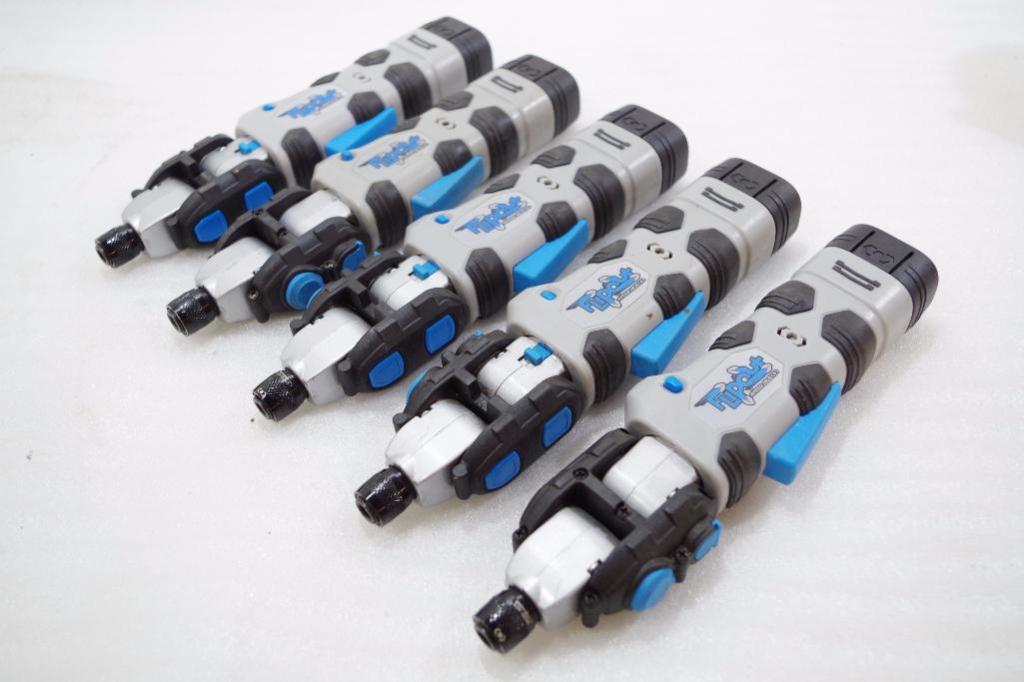 [5] FLIPOUT SPEED HEX Cordless Screwdrivers, NO Chargers (Powers on and