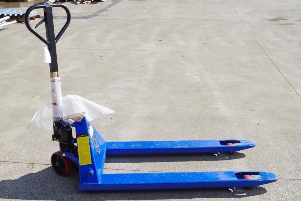 Blue Pallet Jack, 48"L x 6"W Forks, 3800 lb. Capacity, M/N 12U124