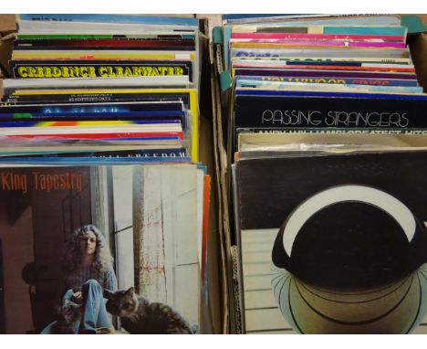 60's and 70's vinyl LP's including Stevie Wonder, Carole King, Al Green, Beatles, The Who, rock, pop and other music in two b