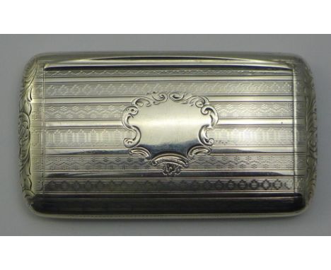 A Victorian silver snuff box