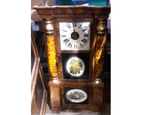 A Victorian wall clock and bracket