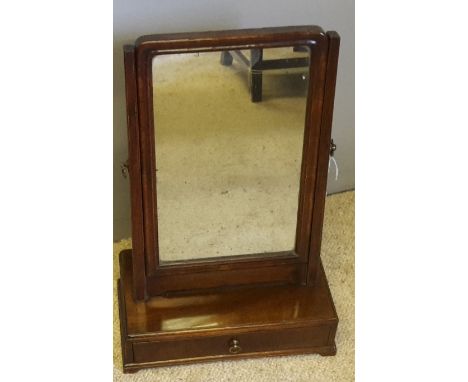A small Georgian mahogany toilet mirror