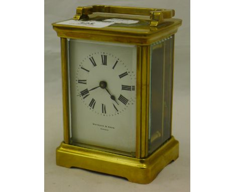 An early 20th century brass cased carriage clock 